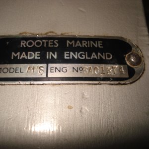 Rootes Marine chassis plate w/original rivets!