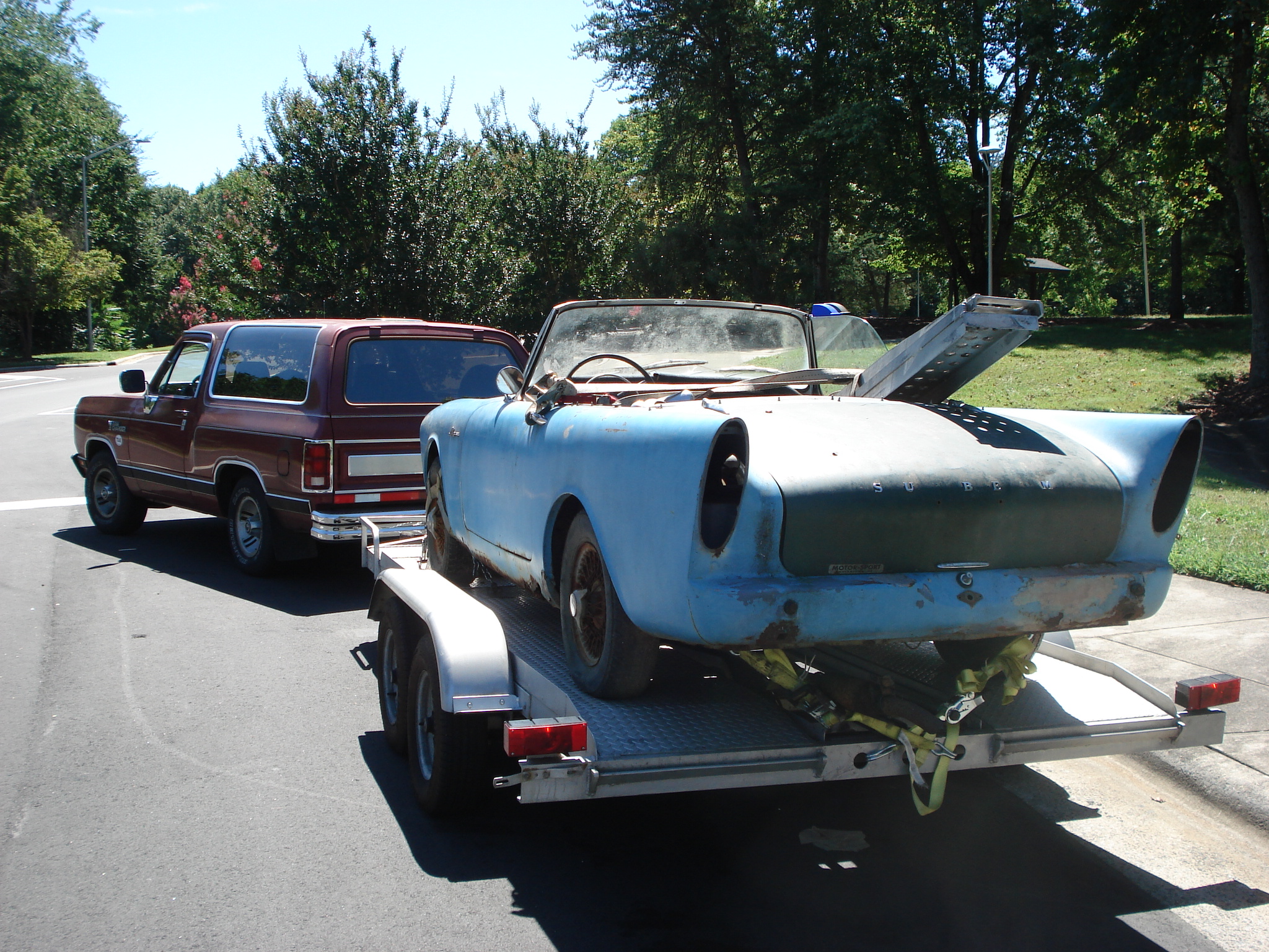 Ole blue on the road